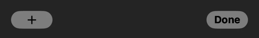 The plus button in the corner of the iPhone home screen while in edit mode